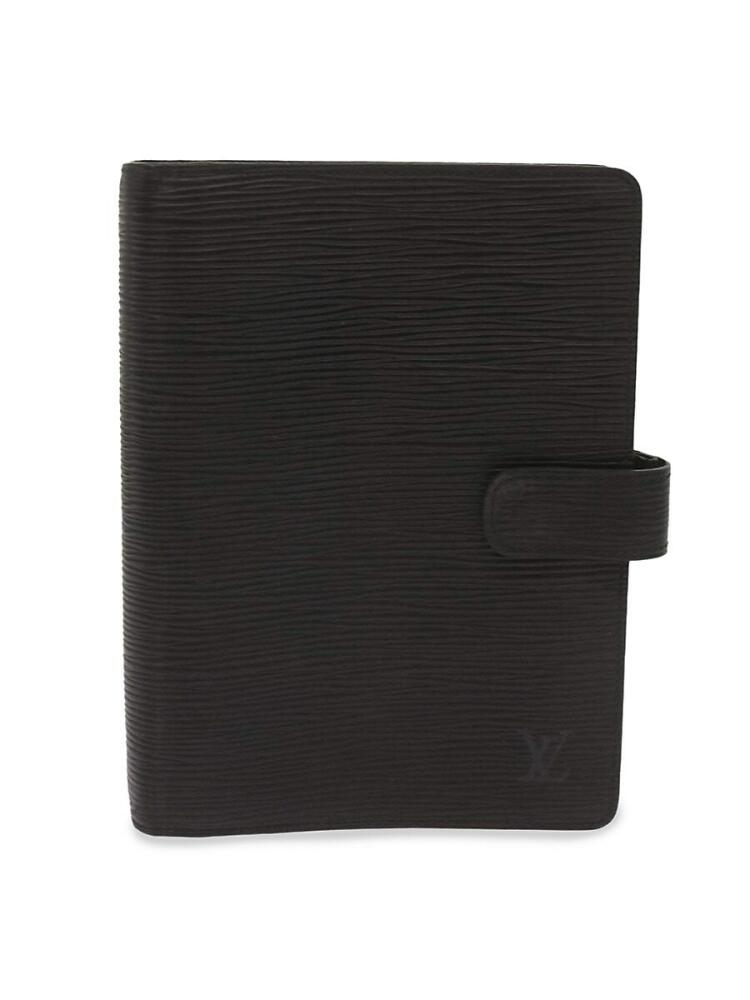 Women's Louis Vuitton Agenda Mm Wallet - Black Cover