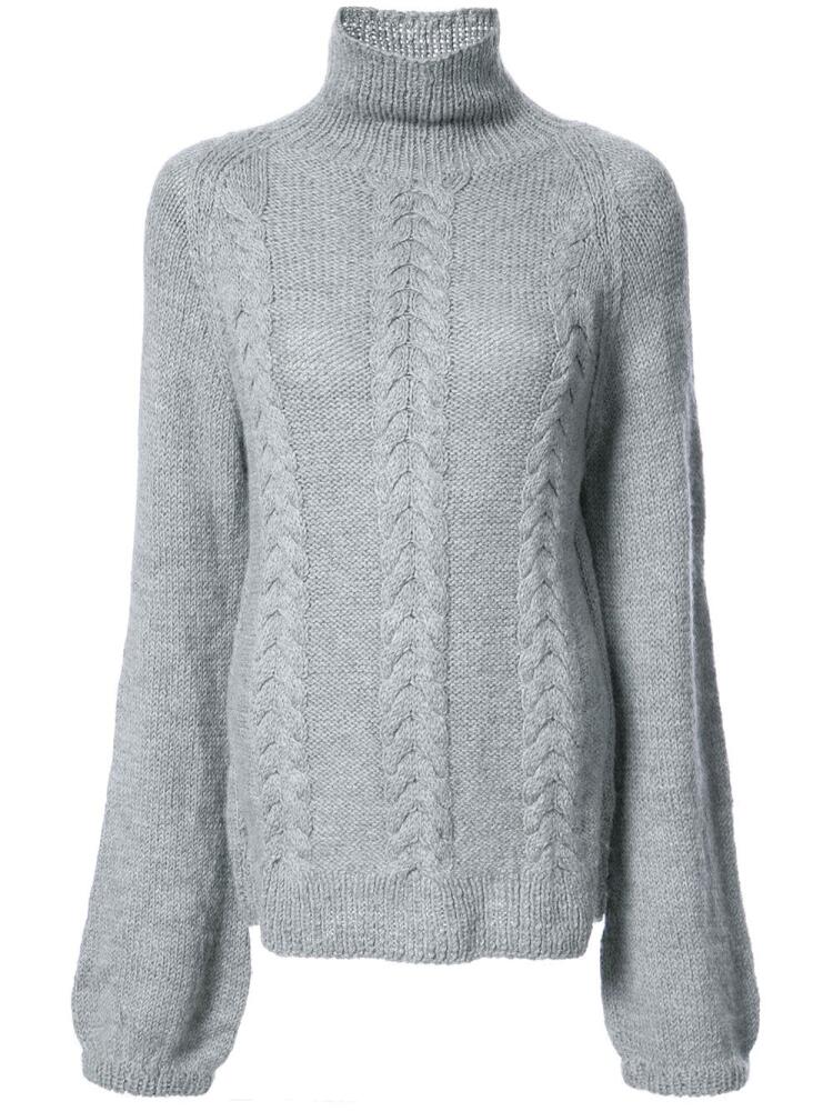 VOZ cable-knit turtleneck jumper - Grey Cover