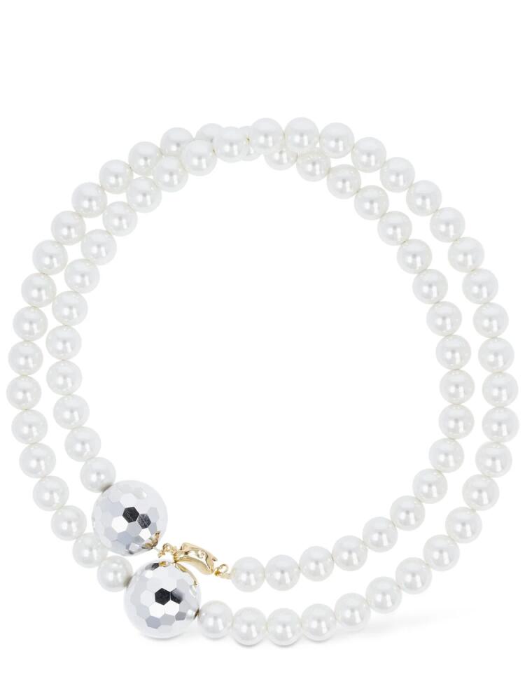 TIMELESS PEARLY Double Wrap Pearl Collar Necklace Cover