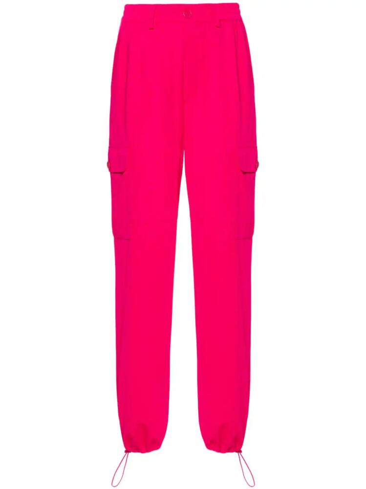 TWINSET straight-leg crepe cargo trousers - Pink Cover