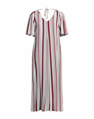 Diana Gallesi Woman Maxi dress Burgundy Viscose, Linen Cover