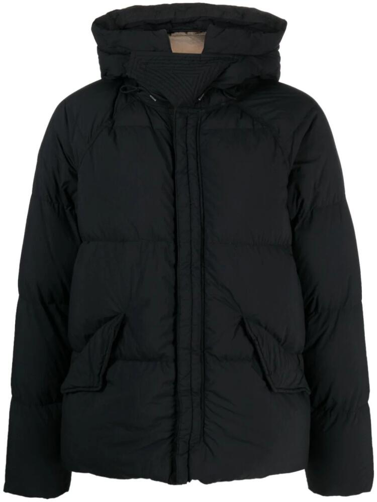 Ten C padded drawstring-hooded jacket - Black Cover