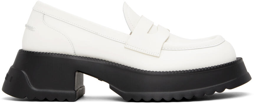 Marni White Pinched Seam Loafers Cover