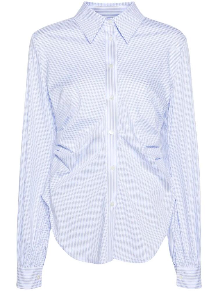 LVIR gathered-detail striped shirt - Blue Cover