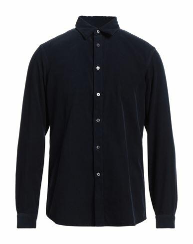 Bagutta Man Shirt Midnight blue Cotton Cover