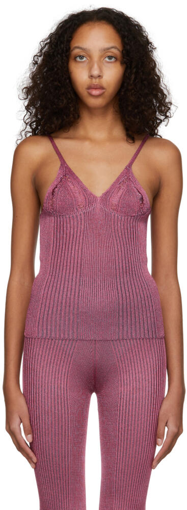 Isa Boulder Purple Distressed Jelly Tank Top Cover