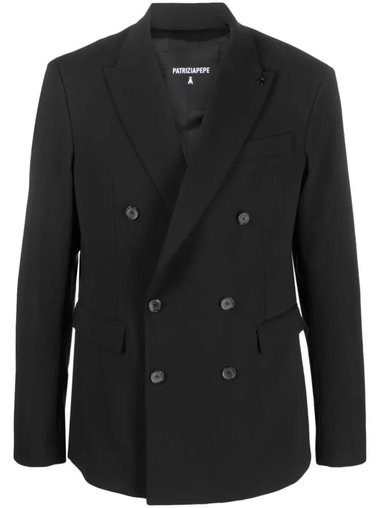 Patrizia Pepe peak-lapels double-breasted blazer - Black Cover