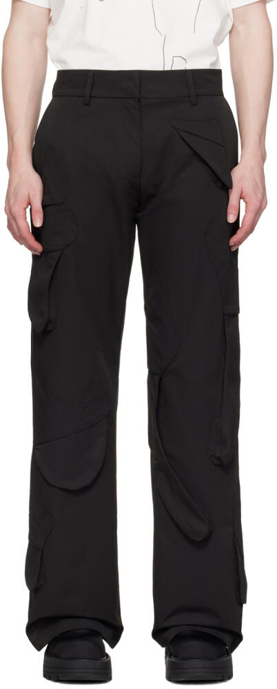 HELIOT EMIL Black Conflagrant Cargo Pants Cover