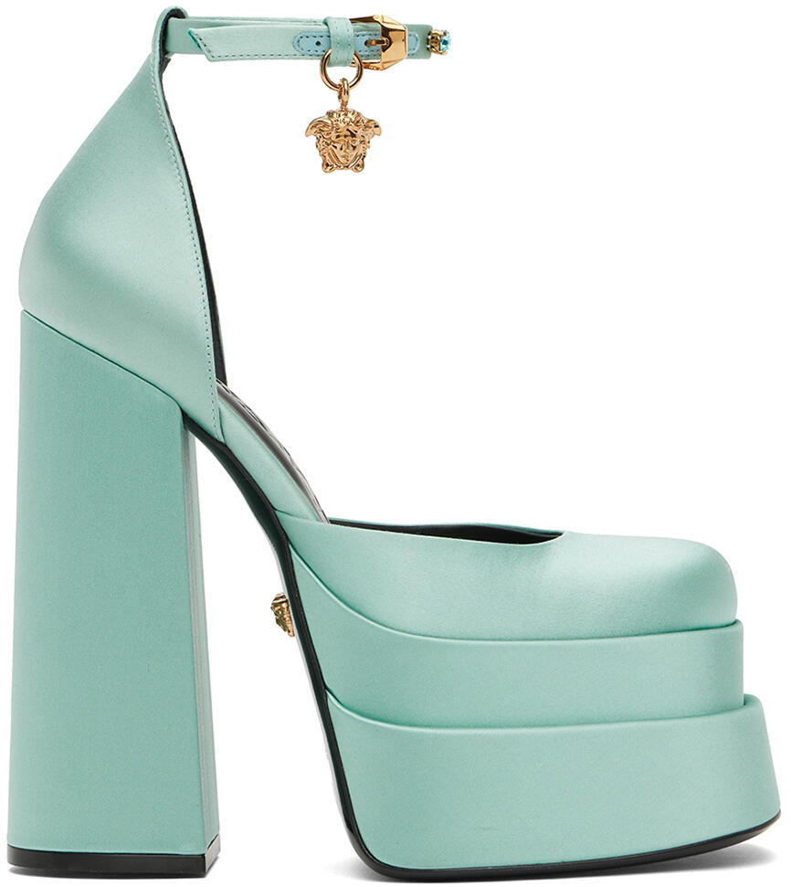 Versace Blue Medusa Aevitas Platform Heels Cover