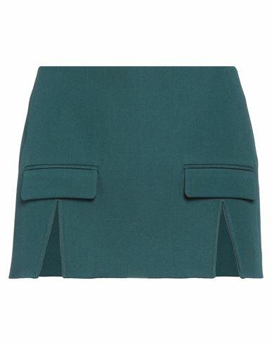 Dion Lee Woman Mini skirt Deep jade Polyester, Wool Cover