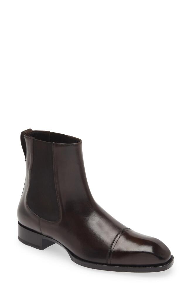 TOM FORD Elkan Cap Toe Chelsea Boot in Bruno Cover