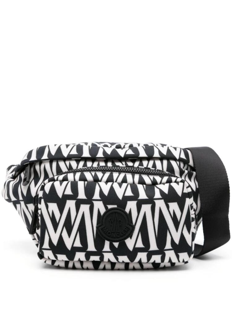 Moncler Durance monogram-print belt bag - Black Cover