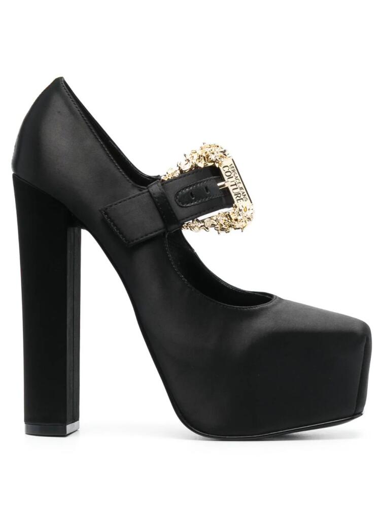 Versace Jeans Couture Hurley 150mm satin platform pumps - Black Cover