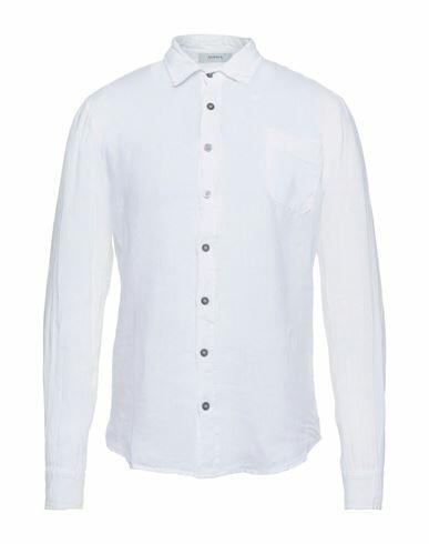 Alpha Studio Man Shirt White Linen Cover