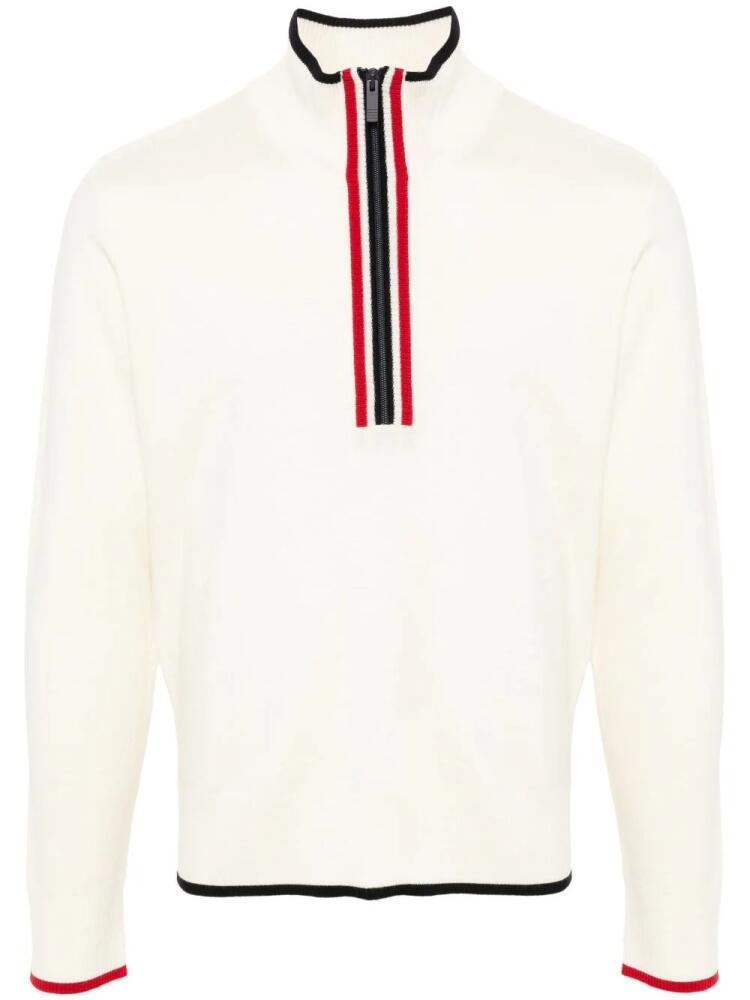 Thom Browne funnel-neck pullover - White Cover