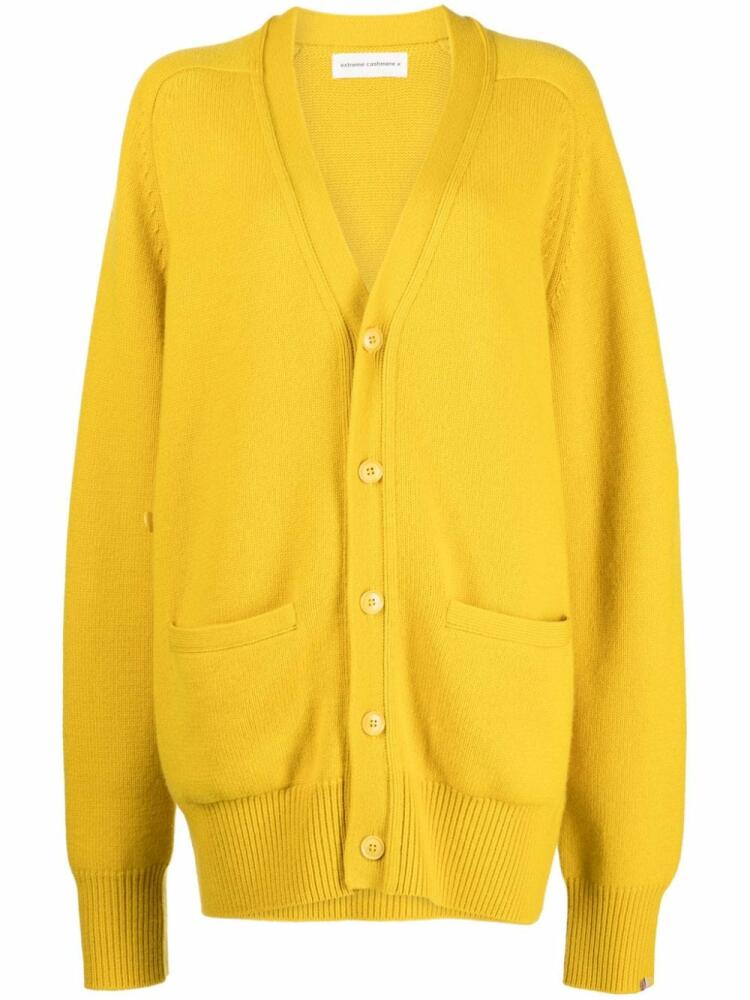 extreme cashmere Papilli V-neck cashmere cardigan - Yellow Cover