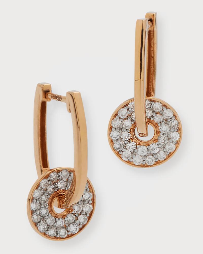 GINETTE NY 18K Mini Diamond Donut Hoop Earrings Cover