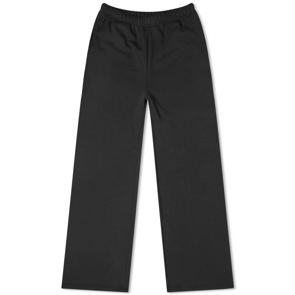 Good American Women's Brushed Fleece Wide Leg Sweat Pant in Black Cover