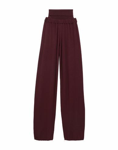 Alessandro Vigilante Woman Pants Burgundy Wool, Polyamide, Elastane Cover