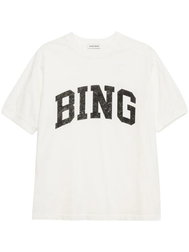 ANINE BING Jaylin cotton T-shirt - White Cover