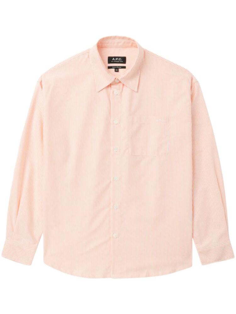 A.P.C. Greg cotton shirt - Orange Cover