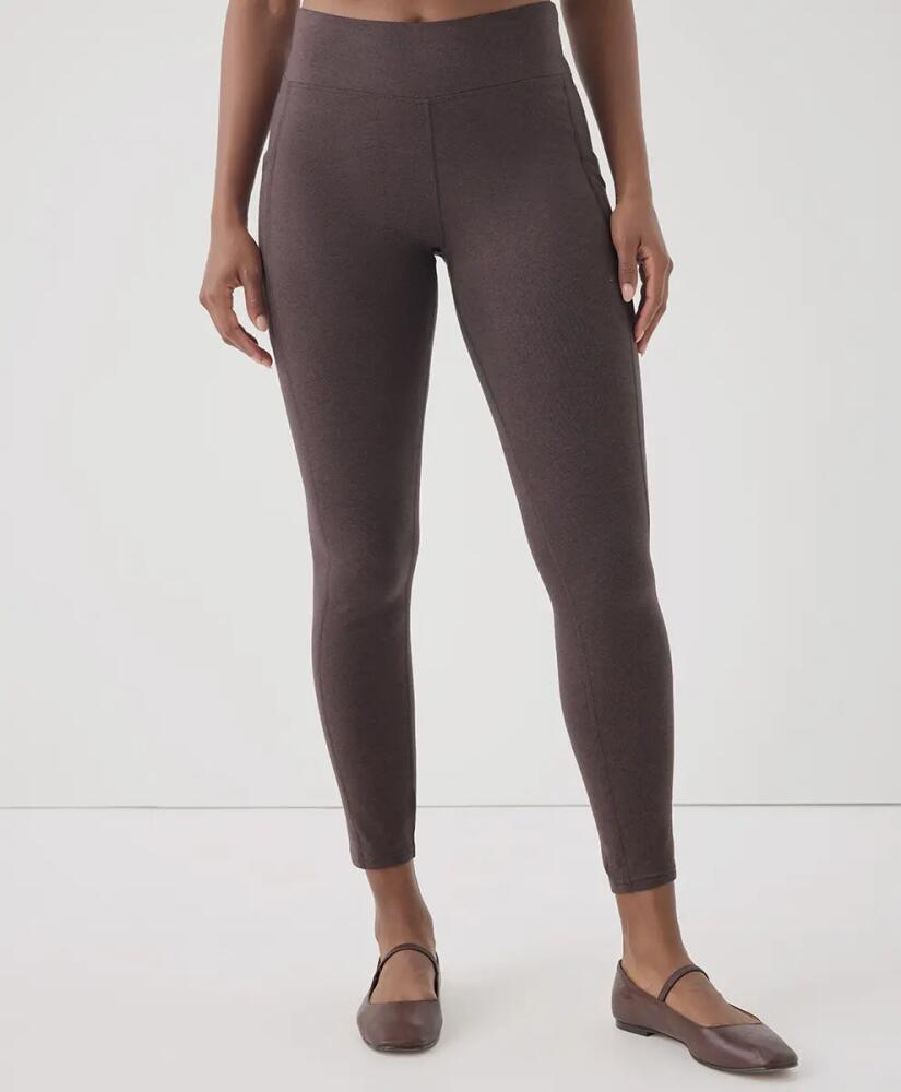 Pact Purefit Pocket Legging Made With Organic Cotton in Chocolate Heather Cover