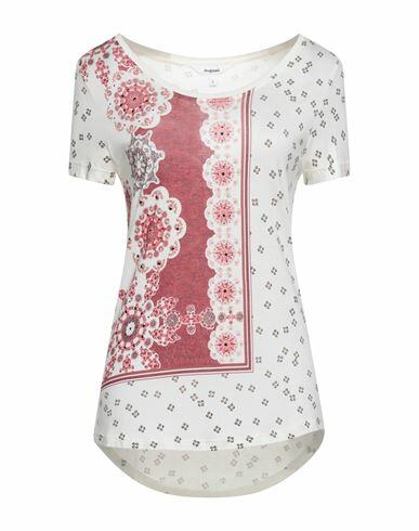 Desigual Woman T-shirt White Viscose Cover