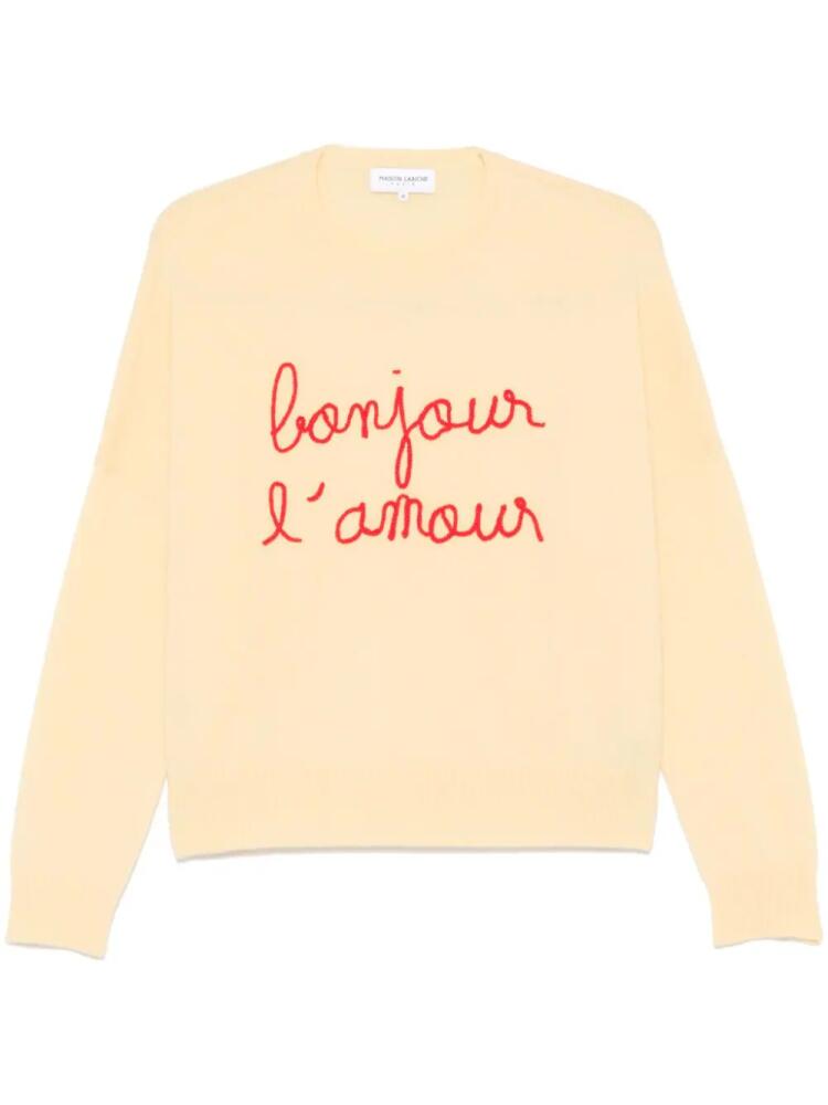 Maison Labiche Buzelin Bonjour L'Amour sweater - Yellow Cover