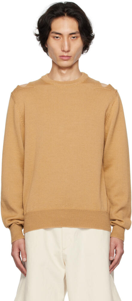 Jil Sander Beige Cutout Sweater Cover