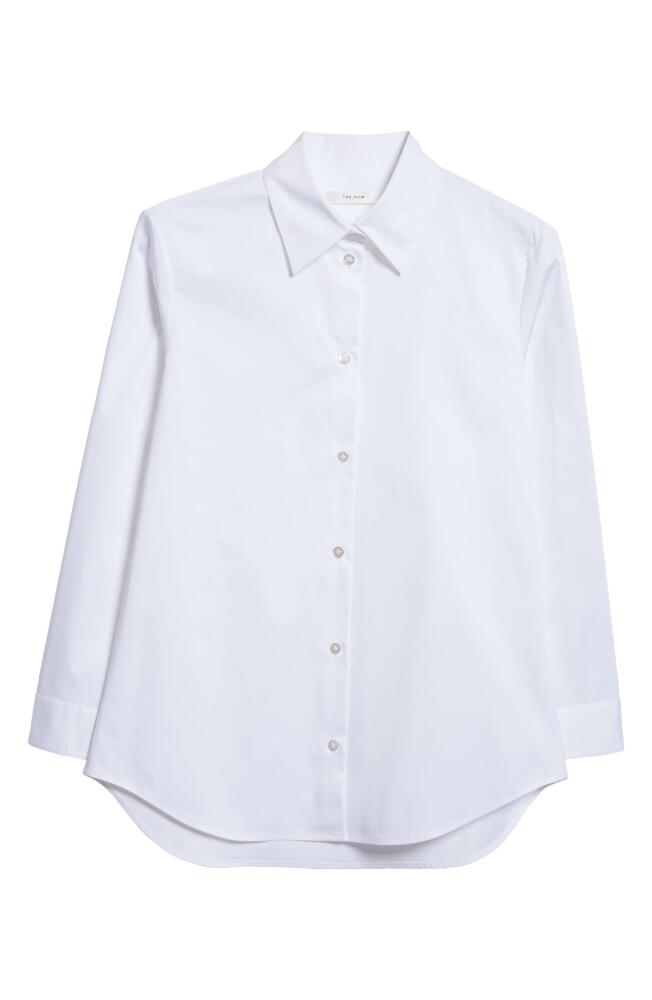 The Row Petra Stretch Cotton Button-Up Shirt in White Cover