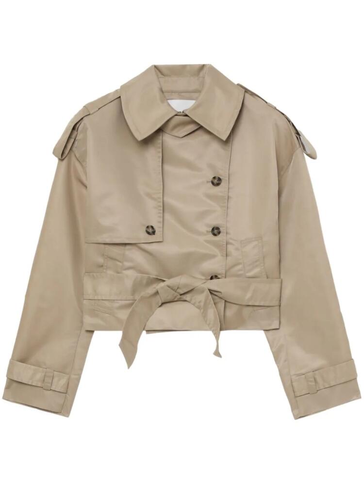 HERSKIND Louisa cropped trench jacket - Neutrals Cover