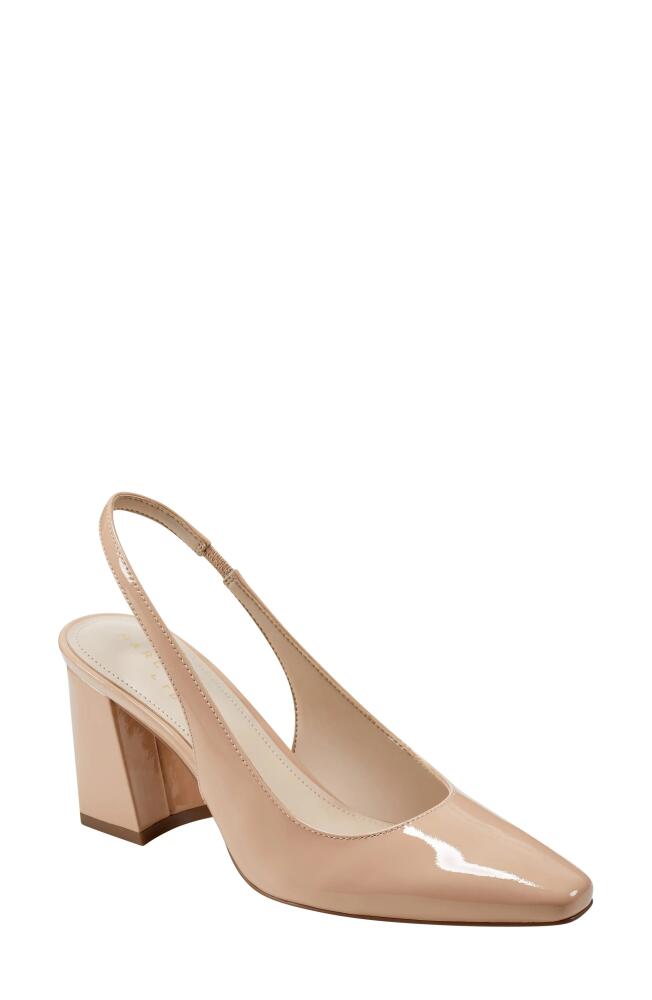 Marc Fisher LTD Valinda Block Heel Slingback Pump in Light Natural Cover