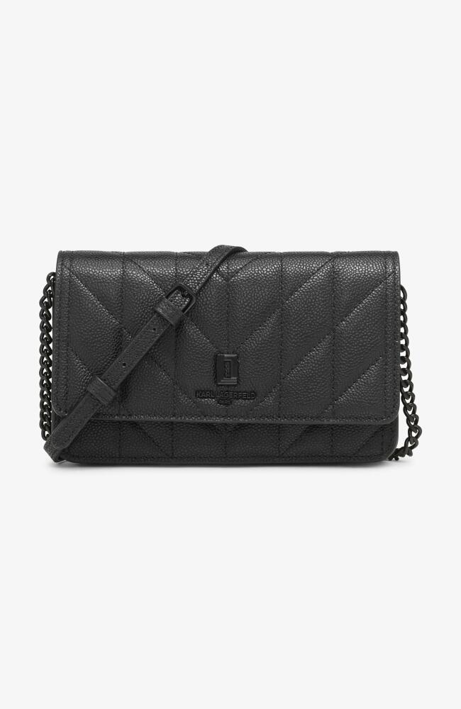 KARL LAGERFELD PARIS Lafayette Wallet on Chain in Black Cover