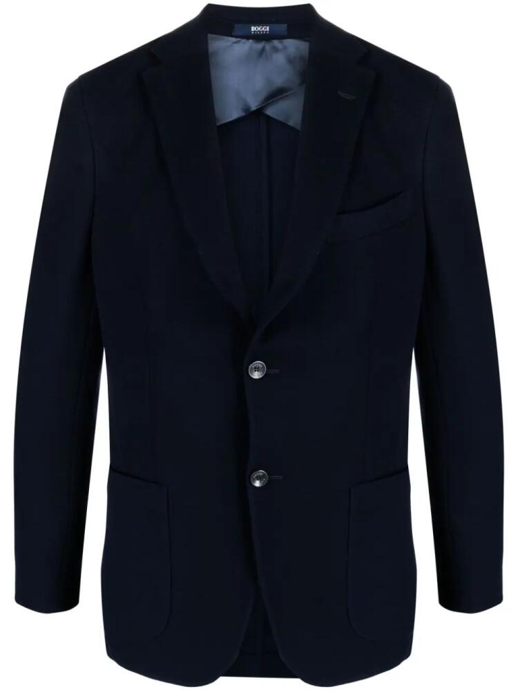 Boggi Milano B-Jersey cotton blazer - Blue Cover