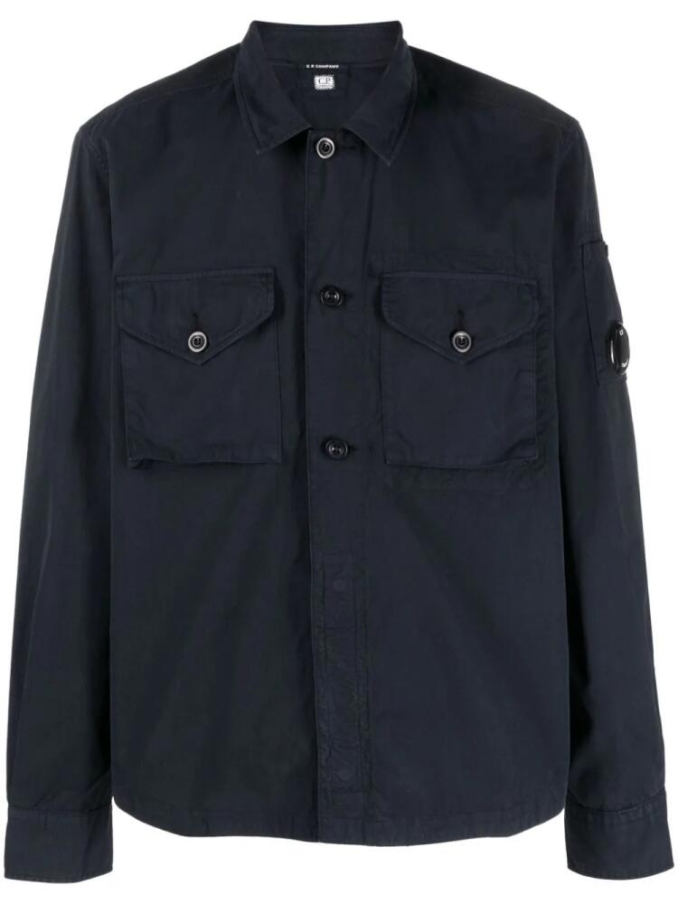 C.P. Company Lens-detail cotton shirt - Blue Cover