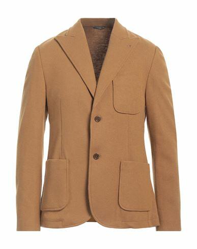 Daniele Alessandrini Man Blazer Camel Polyester, Acrylic, Viscose Cover