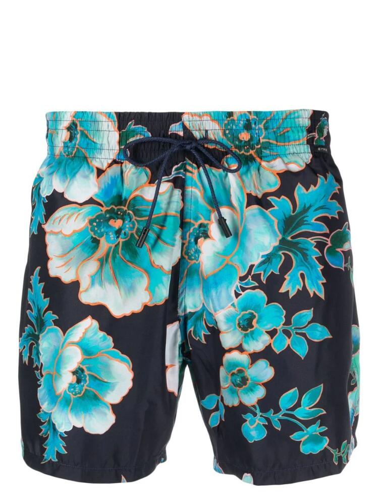 ETRO floral-print swim shorts - Blue Cover