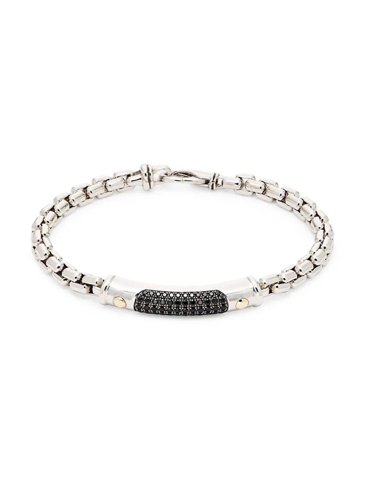 Effy Men's Sterling Silver & Black Spinel Link Bracelet Cover