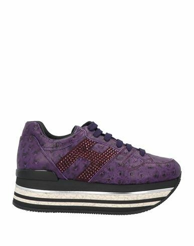 Hogan Woman Sneakers Purple Soft Leather Cover