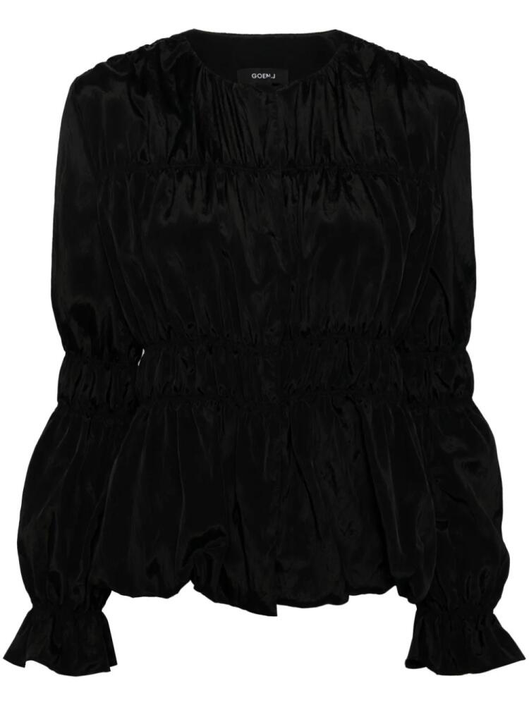 Goen.J ruched single-breasted jacket - Black Cover