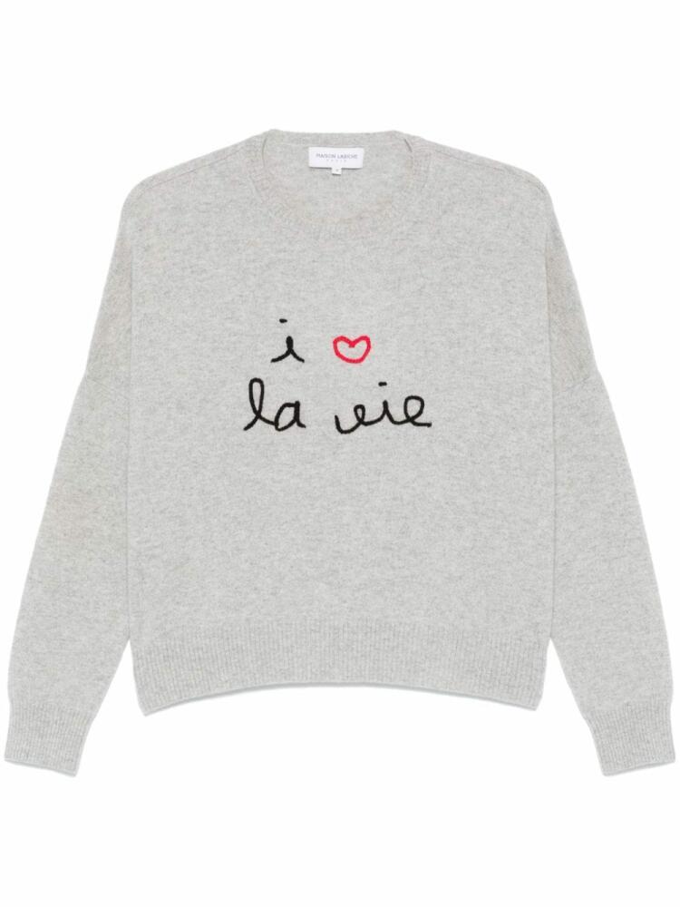 Maison Labiche I Love La Vie Buzelin sweater - Grey Cover