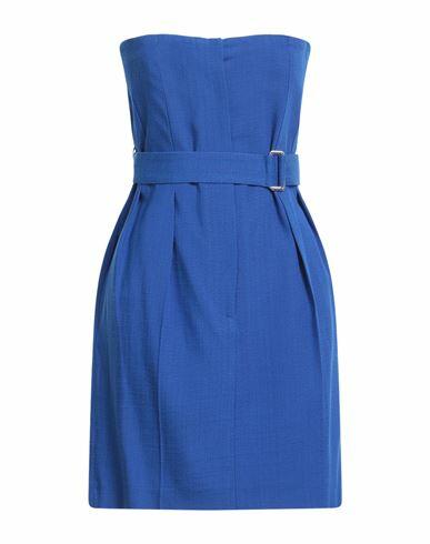 Victoria Beckham Woman Mini dress Bright blue Viscose, Elastane Cover