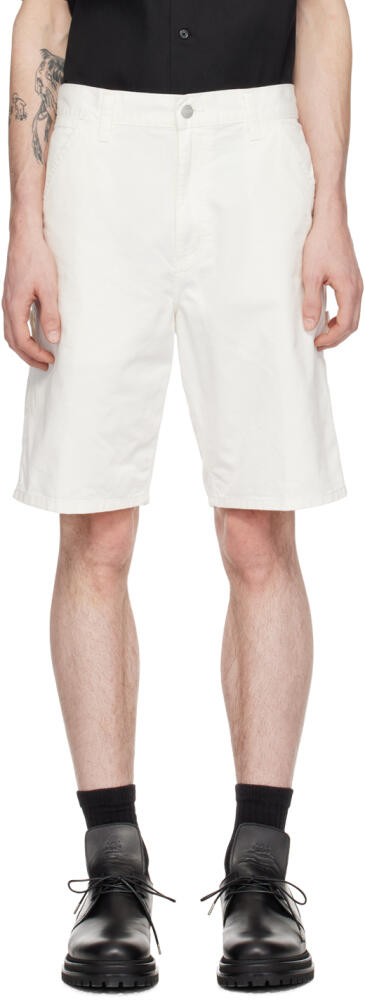 Carhartt Work In Progress Off-White Single Knee Shorts Cover