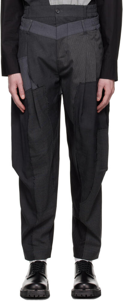 Feng Chen Wang Gray Paneled Trousers Cover