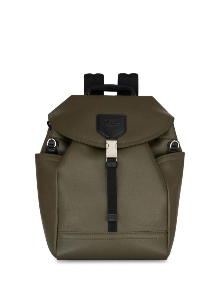 ETRO medium leather backpack - Green Cover