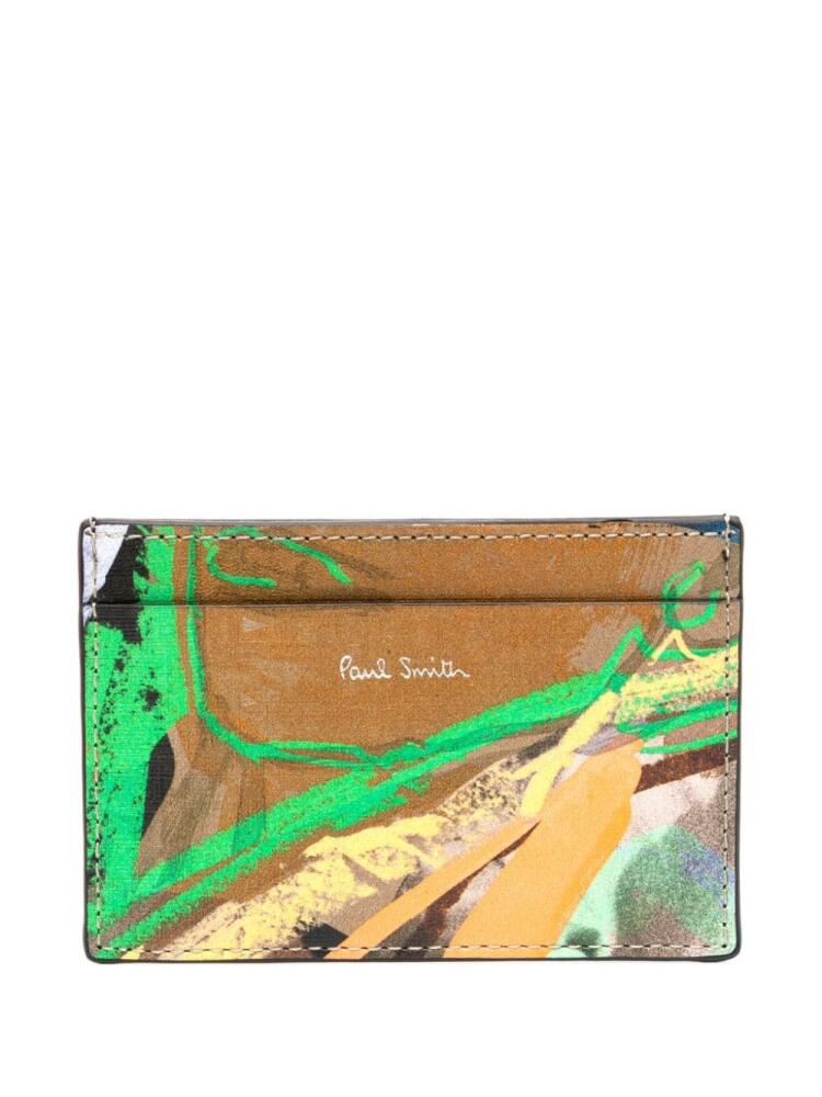 Paul Smith Life Drawing leather cardholder - Brown Cover