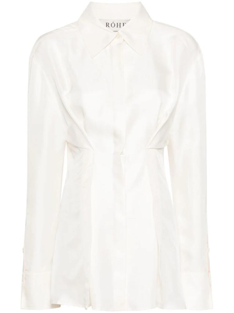 Róhe Waisted silk shirt - White Cover