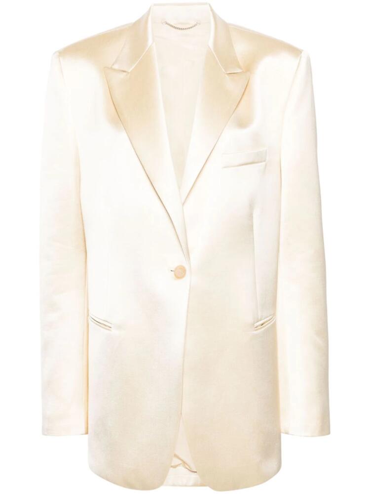 Magda Butrym single-breasted satin blazer - Yellow Cover