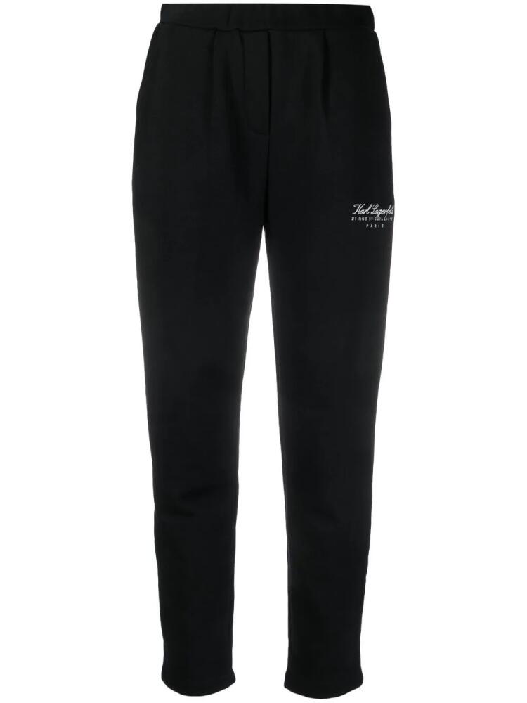 Karl Lagerfeld logo-print track pants - Black Cover