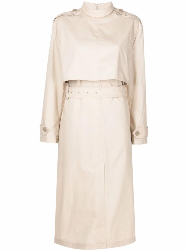 MM6 Maison Margiela Trench cotton midi dress - Neutrals Cover